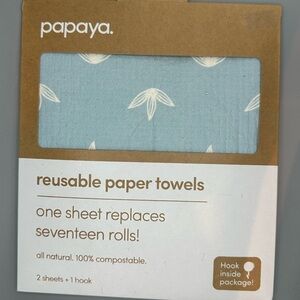 Papaya Light Blue Reusable Paper Towels